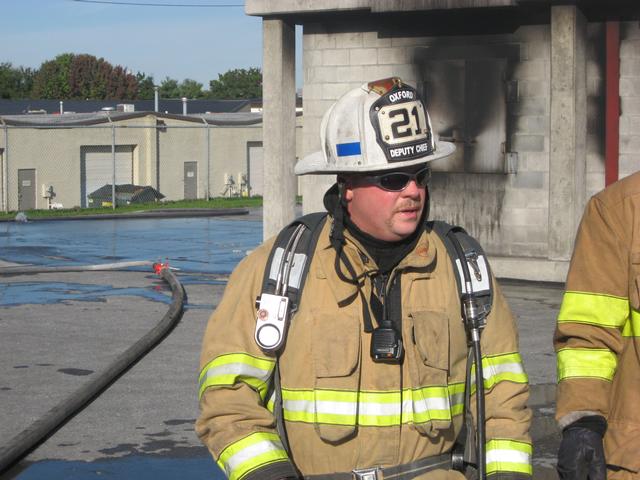 Deputy Chief Chris Obenchain at a training in West Chester.